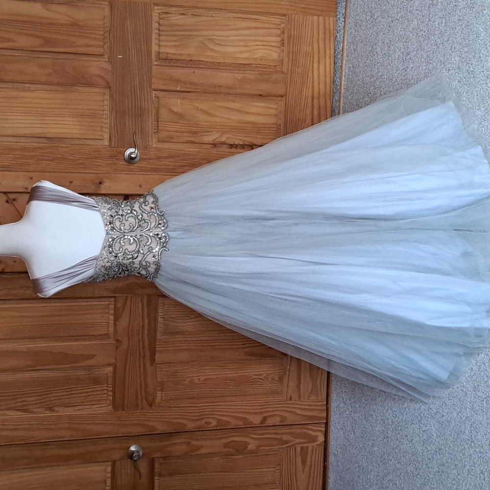 Terani Couture voluminous tulle evening formal gown crystals satin straps sz4-6 - Picture 10 of 16